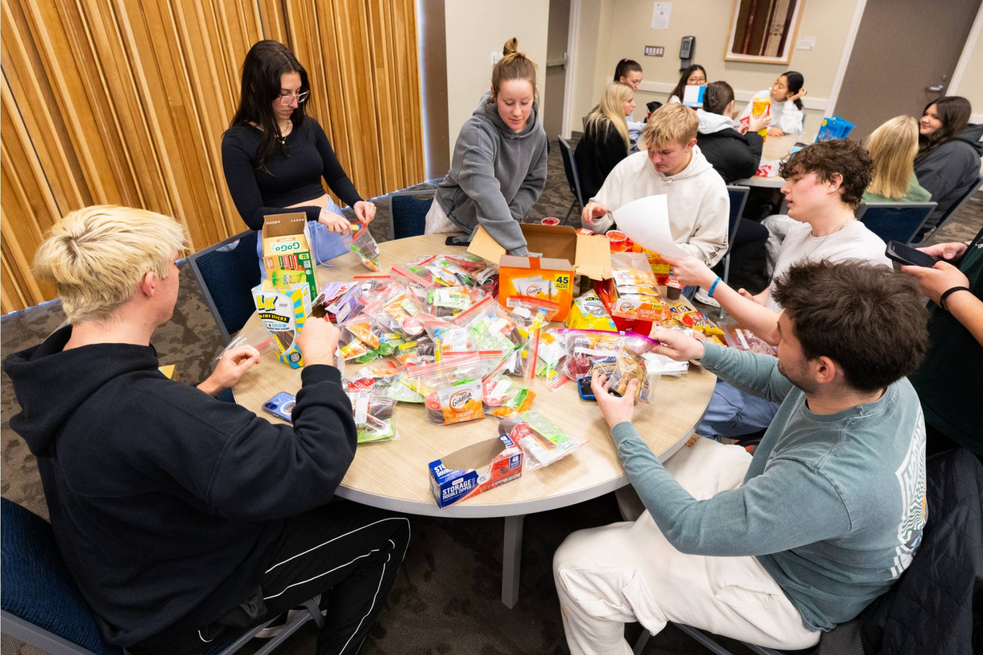 Students completing service project